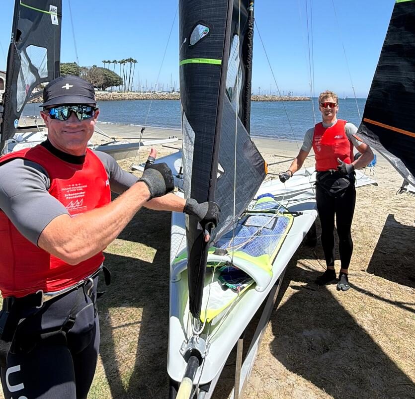 Nevin Snow and Ian MacDiarmid 49er